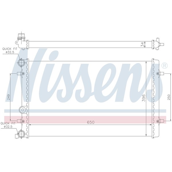 Nissen Nissens Radiator, 65011 65011